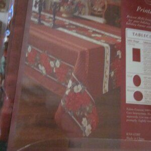 Christmas Royalty 70 round Benson Mills festive tablecloth elegant